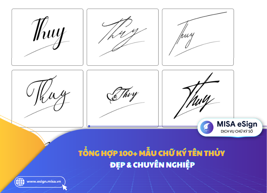chữ ký tên Thủy