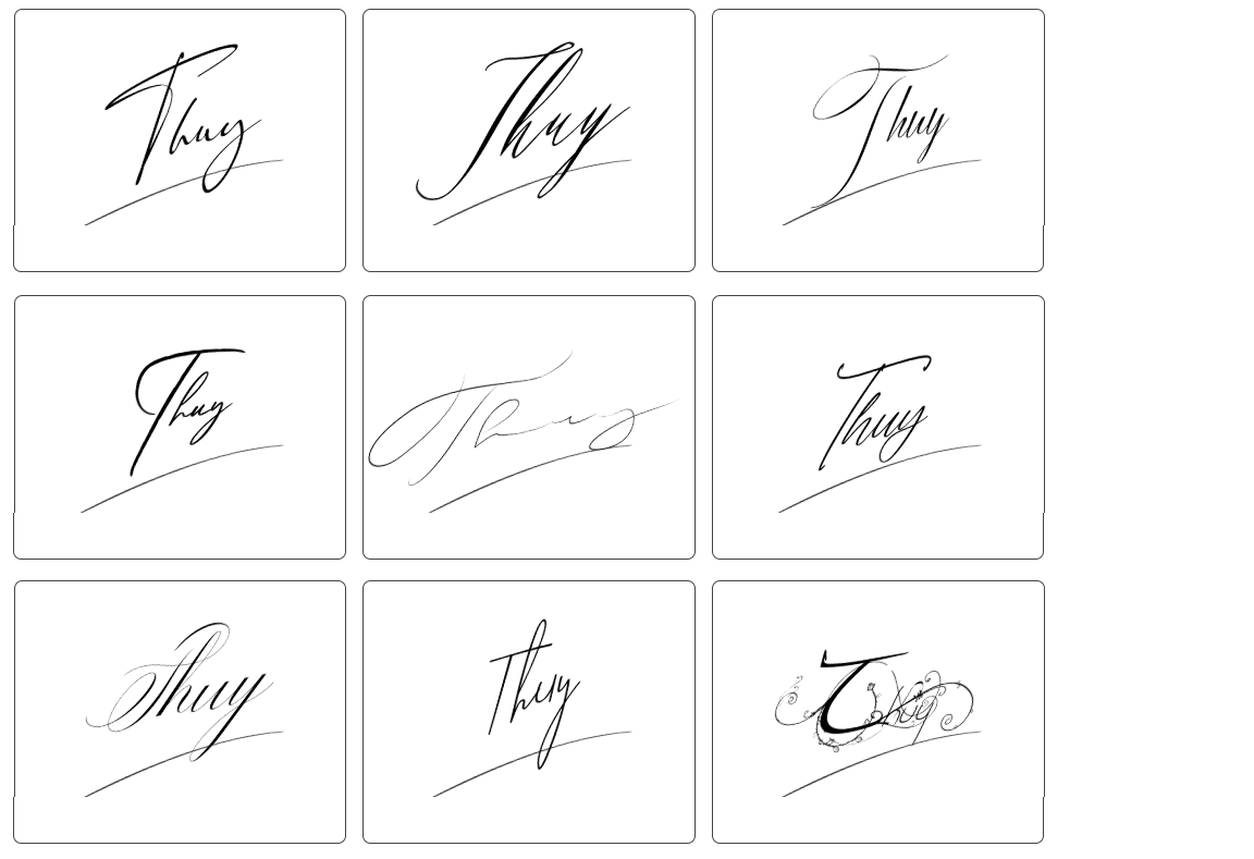 chữ ký thủy đẹp