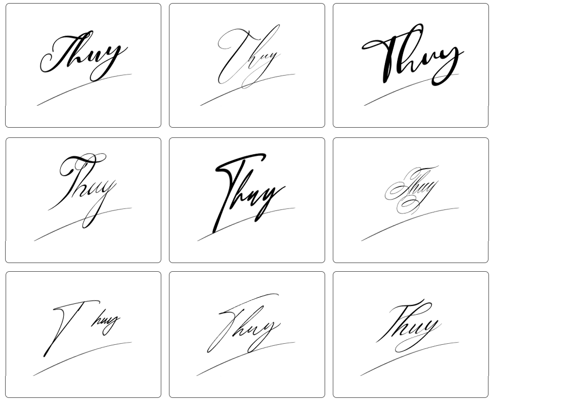 mẫu chữ ký tên thủy đẹp 