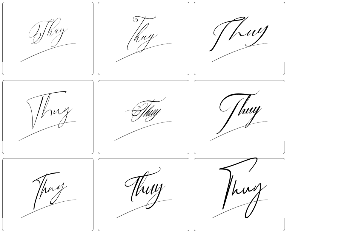 chữ ký tên Thủy