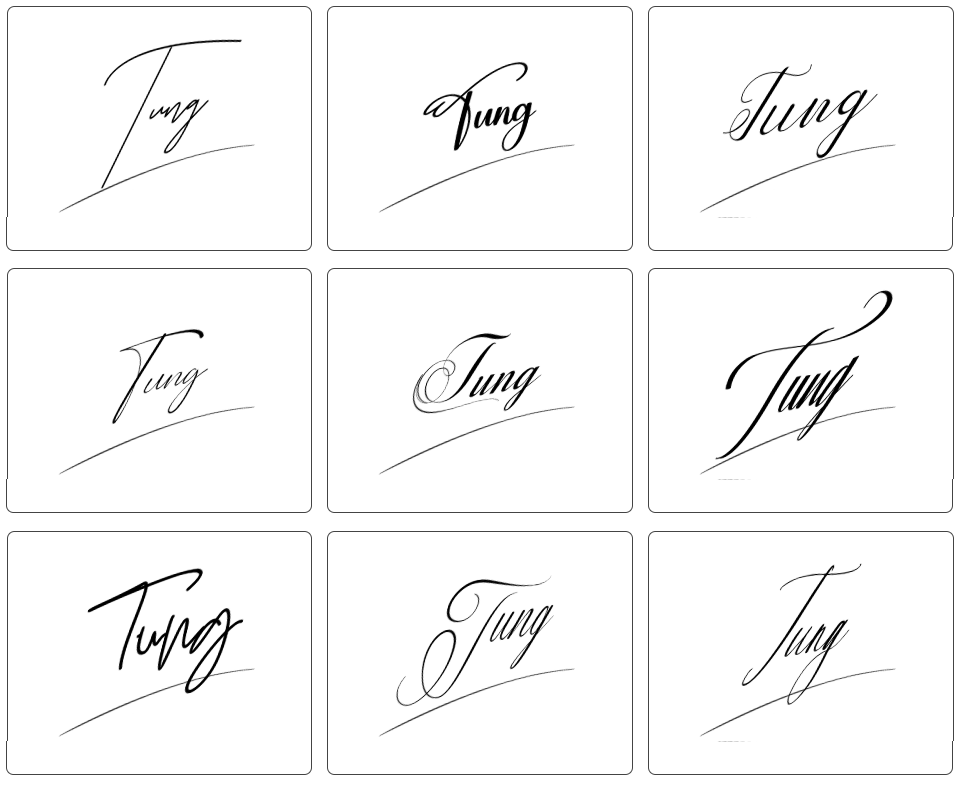 chữ ký tùng đơn giản