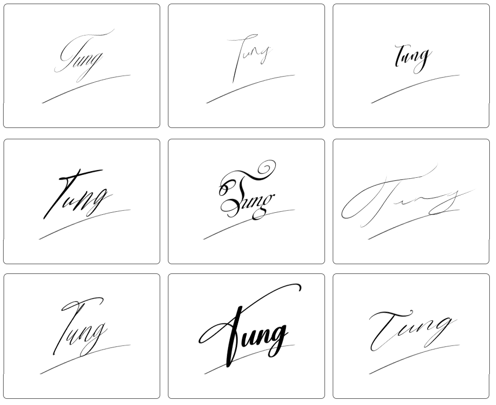 mẫu chữ ký tên tùng