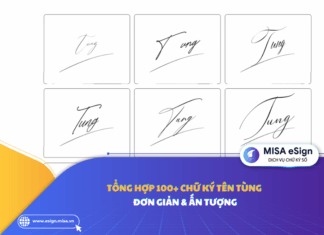 chữ ký tên tùng