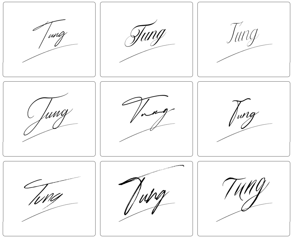 chữ ký tùng đẹp