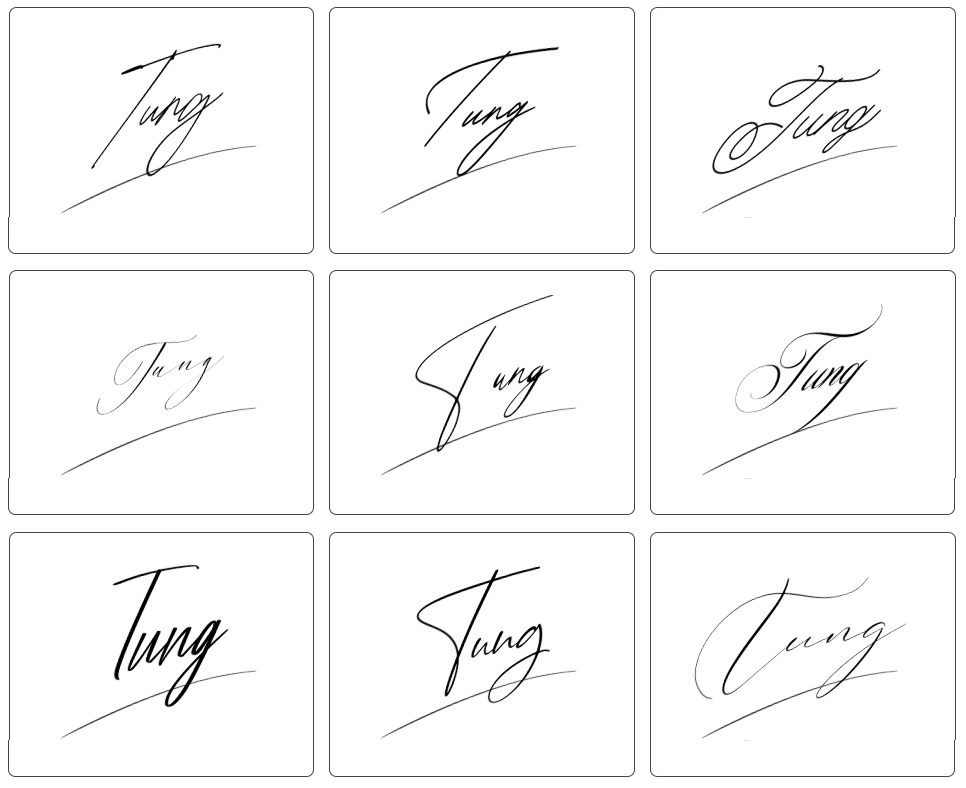 chữ ký tên tùng đẹp