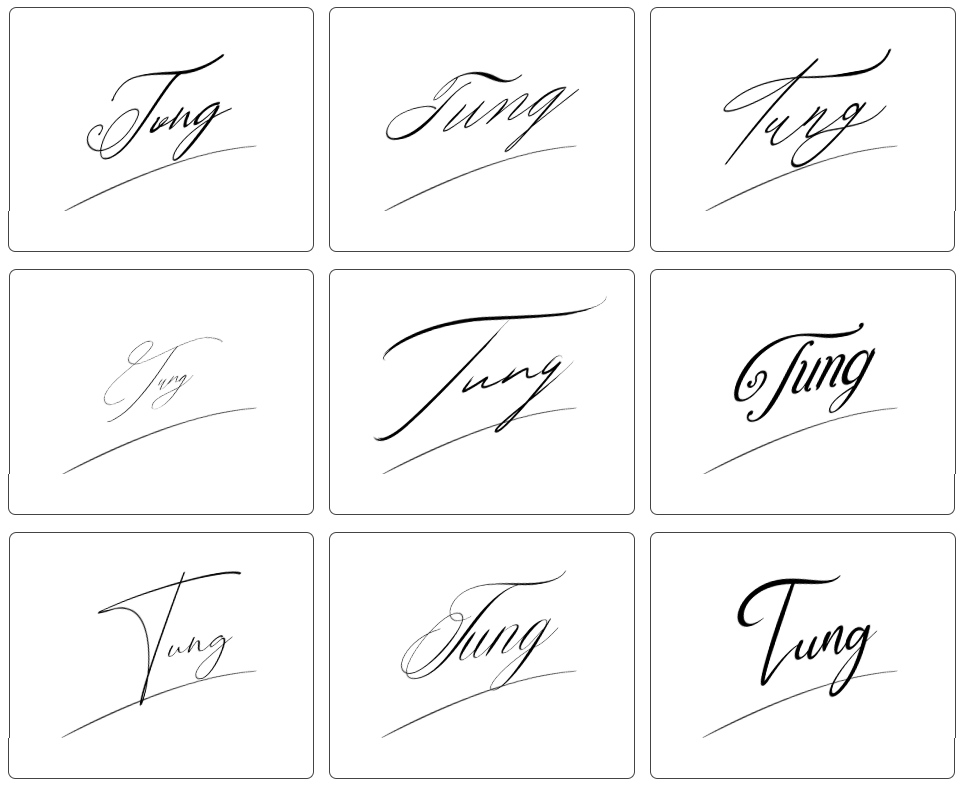 tùng đẹp nhất chữ ký tên tùng
