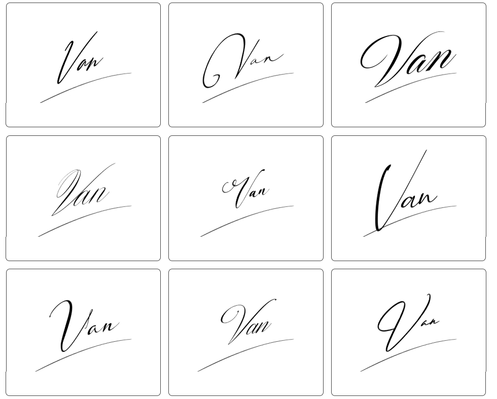 chữ ký vân đẹp