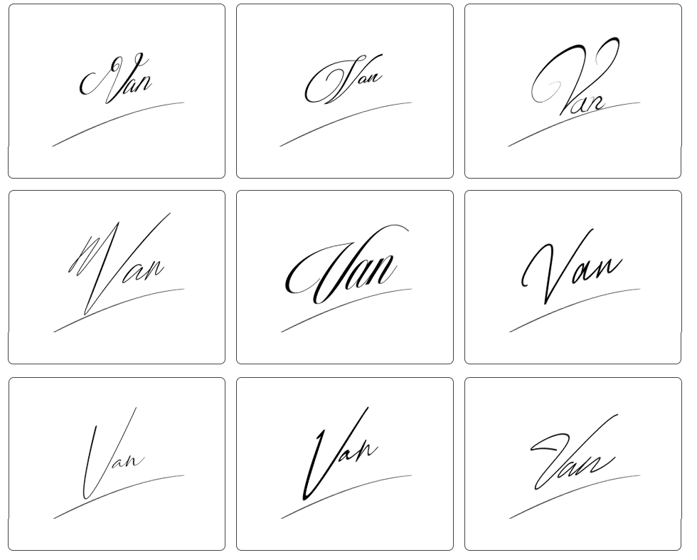 chữ ký tên vân đơn giản