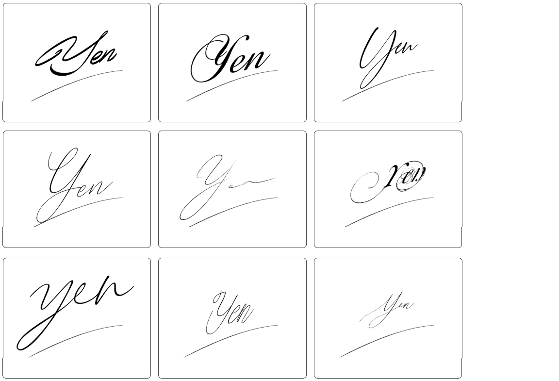 chữ ký yến đẹp
