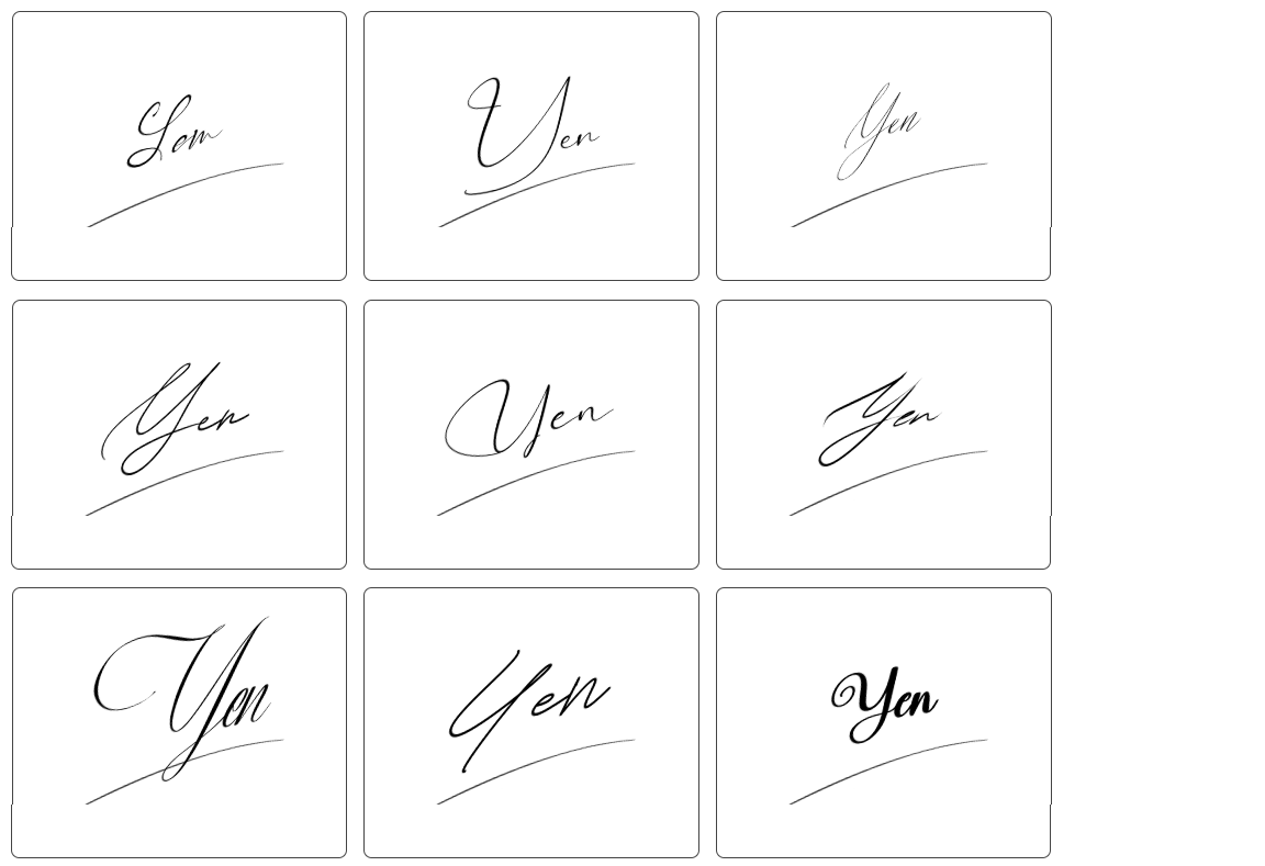 chữ ký tên yến đẹp