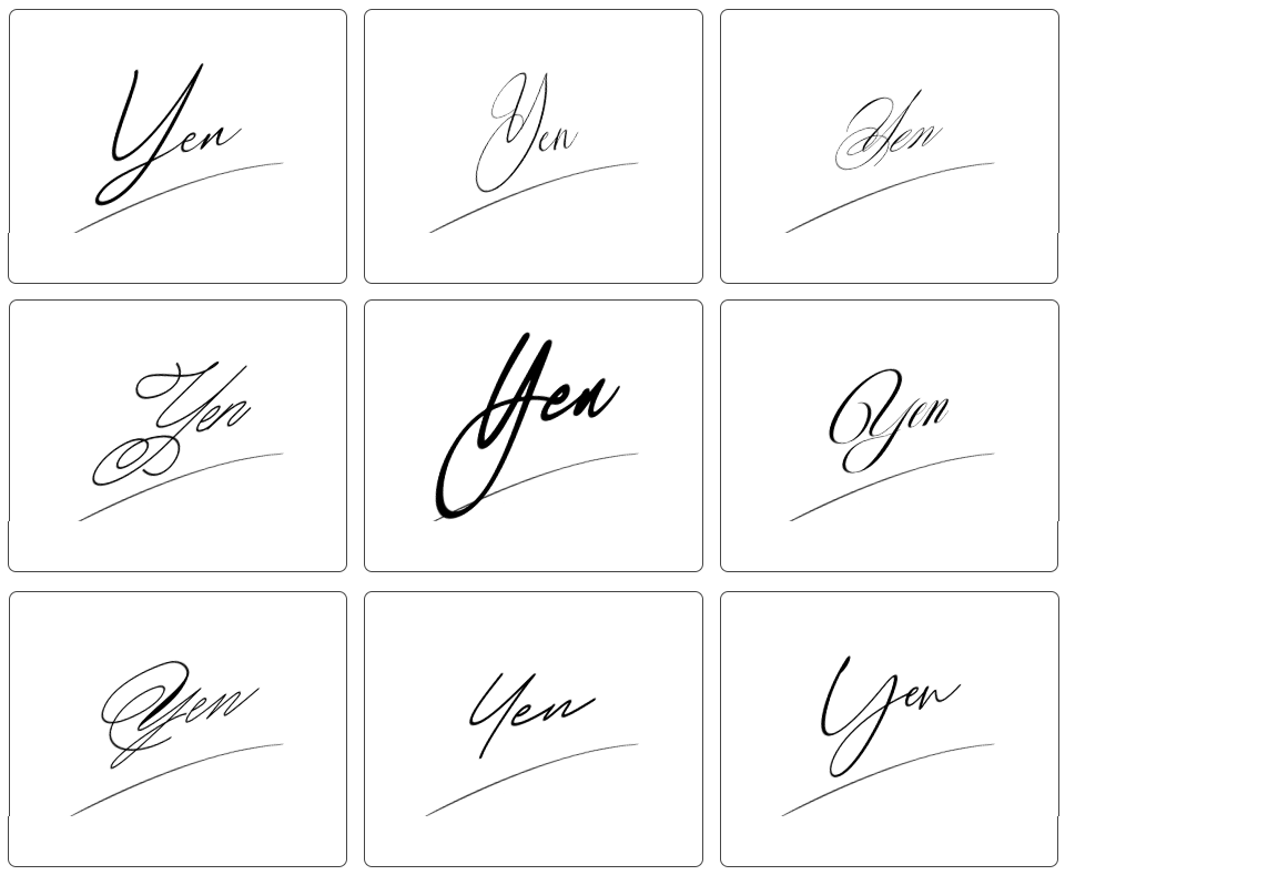 mẫu chữ ký yến