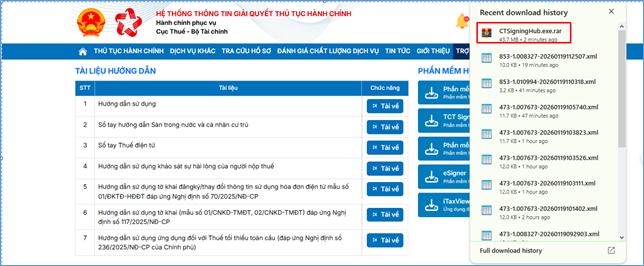 giải nén TCT SigningHub