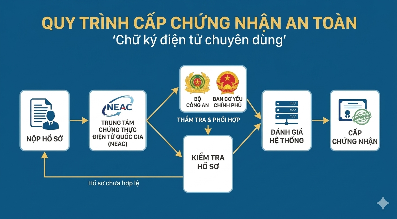 quy trình cấp chữ ký điện tử chuyên dụng