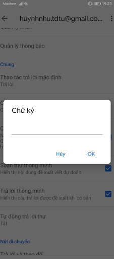 lưu chữ ký gmail