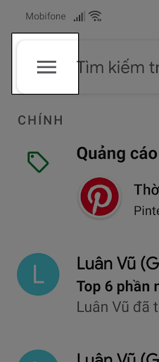 mở Gmail trên điện thoại