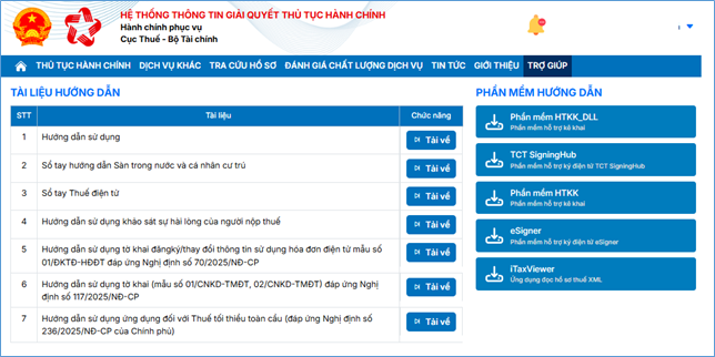 truy cập Trợ giúp Dịch vụ công