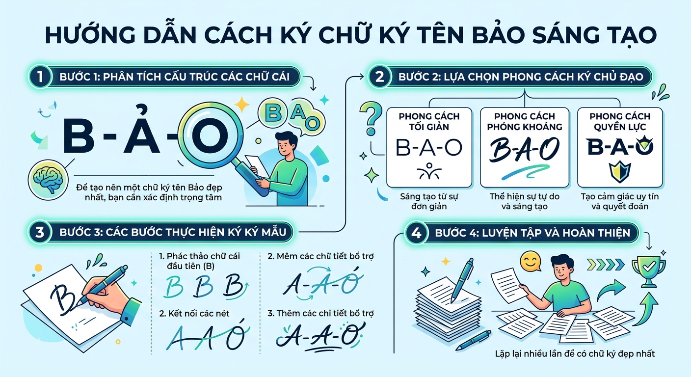 cách ký chữ ký tên bảo
