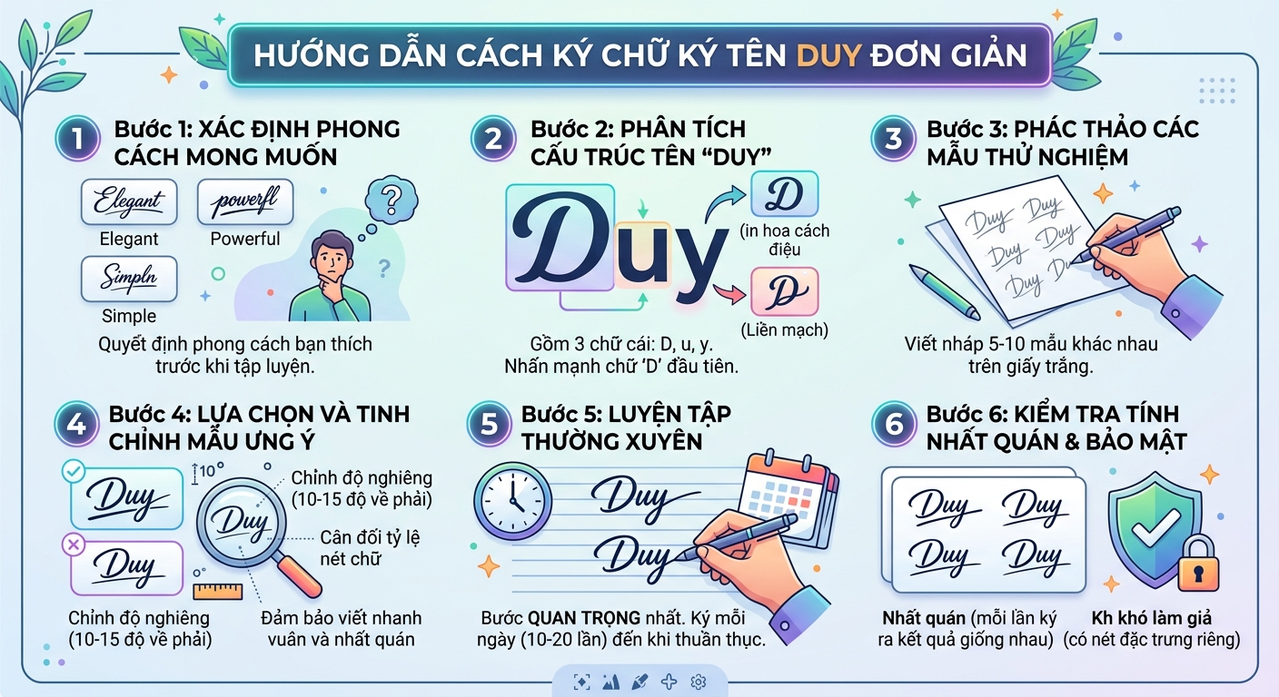 cách ký chữ ký tên Duy