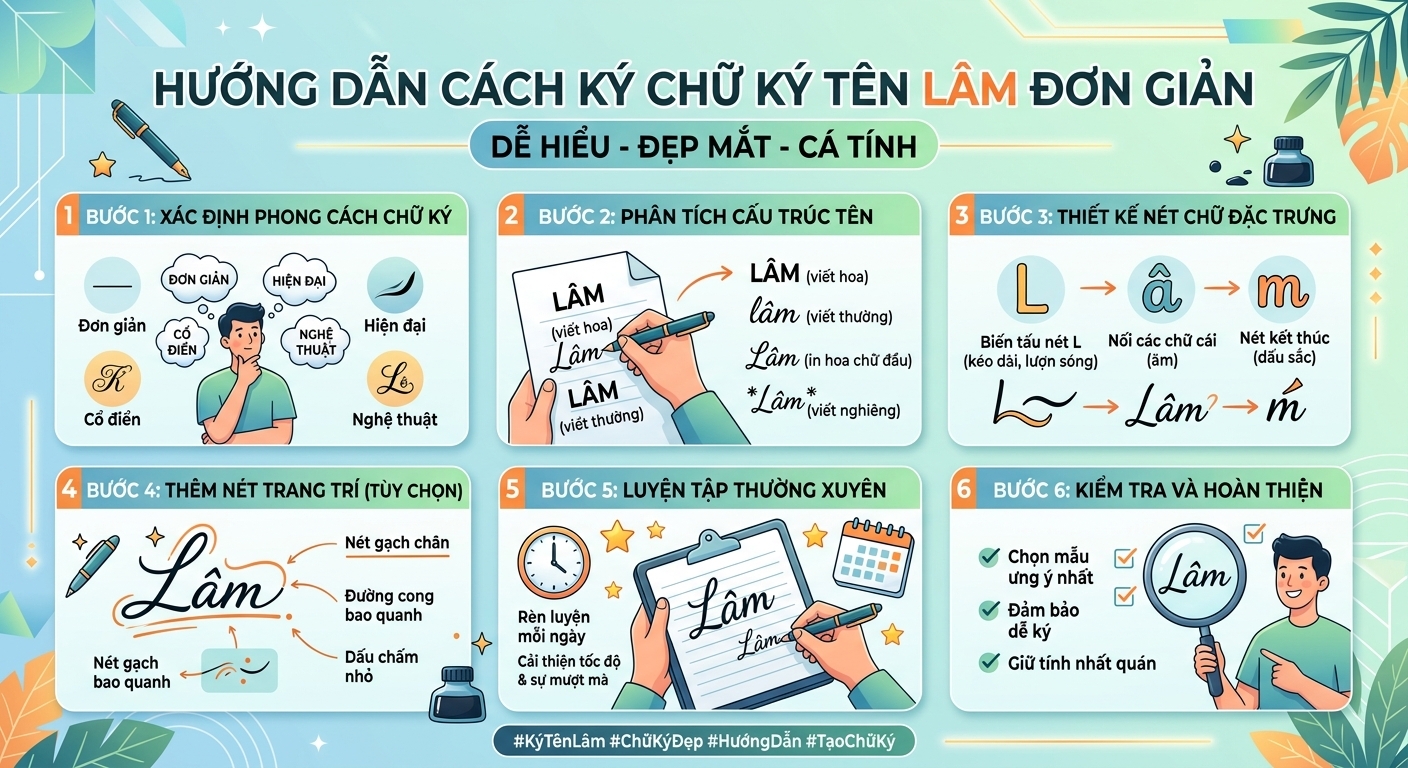 cách ký chữ ký tên lâm