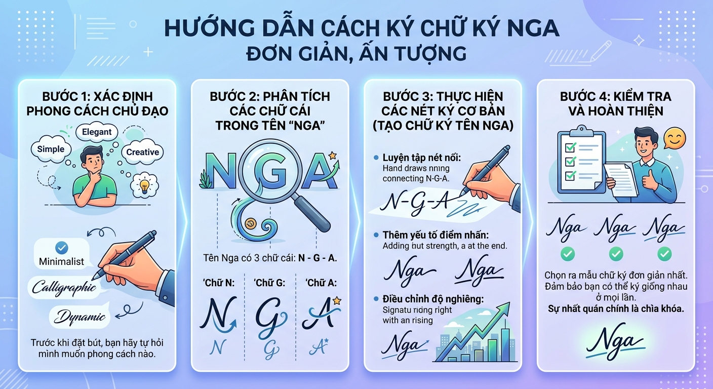 cách ký chữ ký tên nga