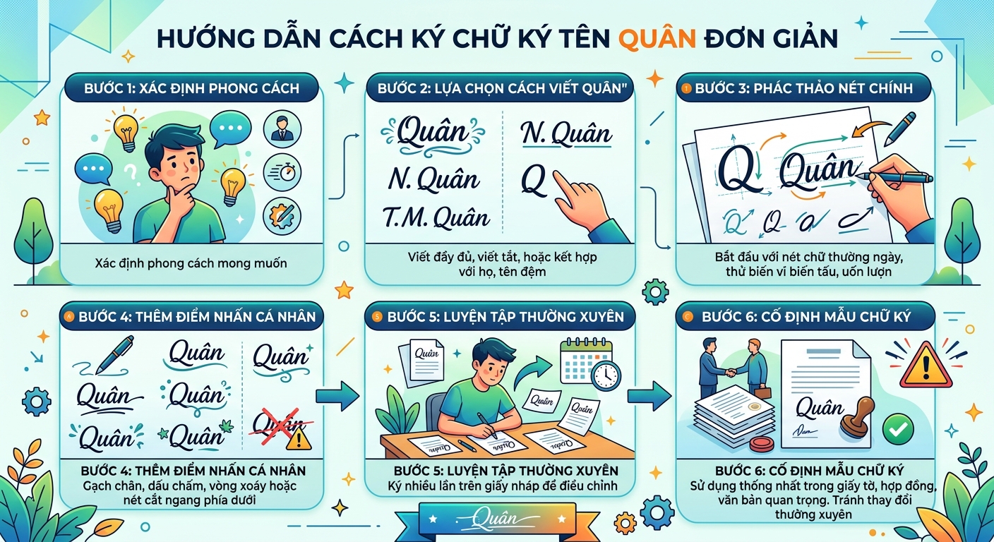 cách ký chữ ký tên quân