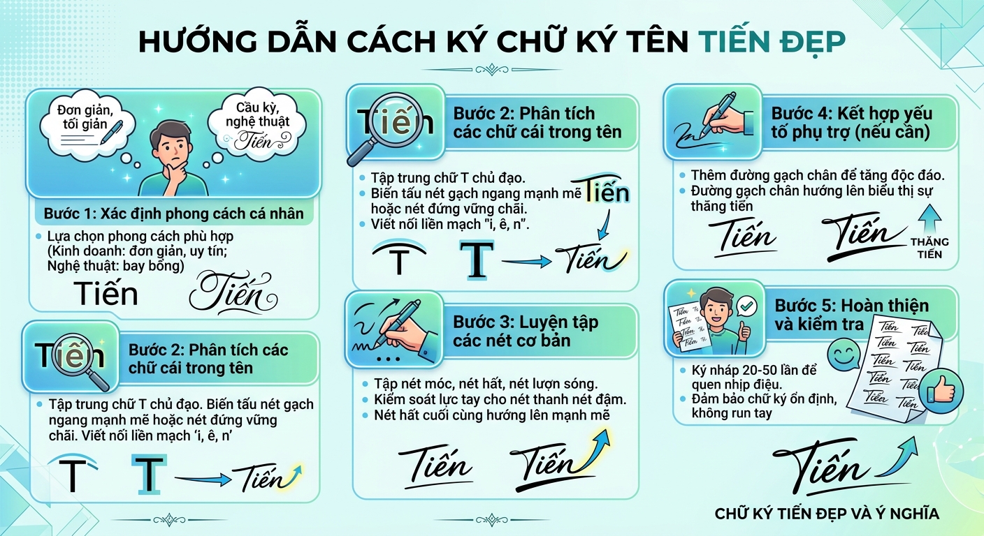 cách ký chữ ký tên tiến