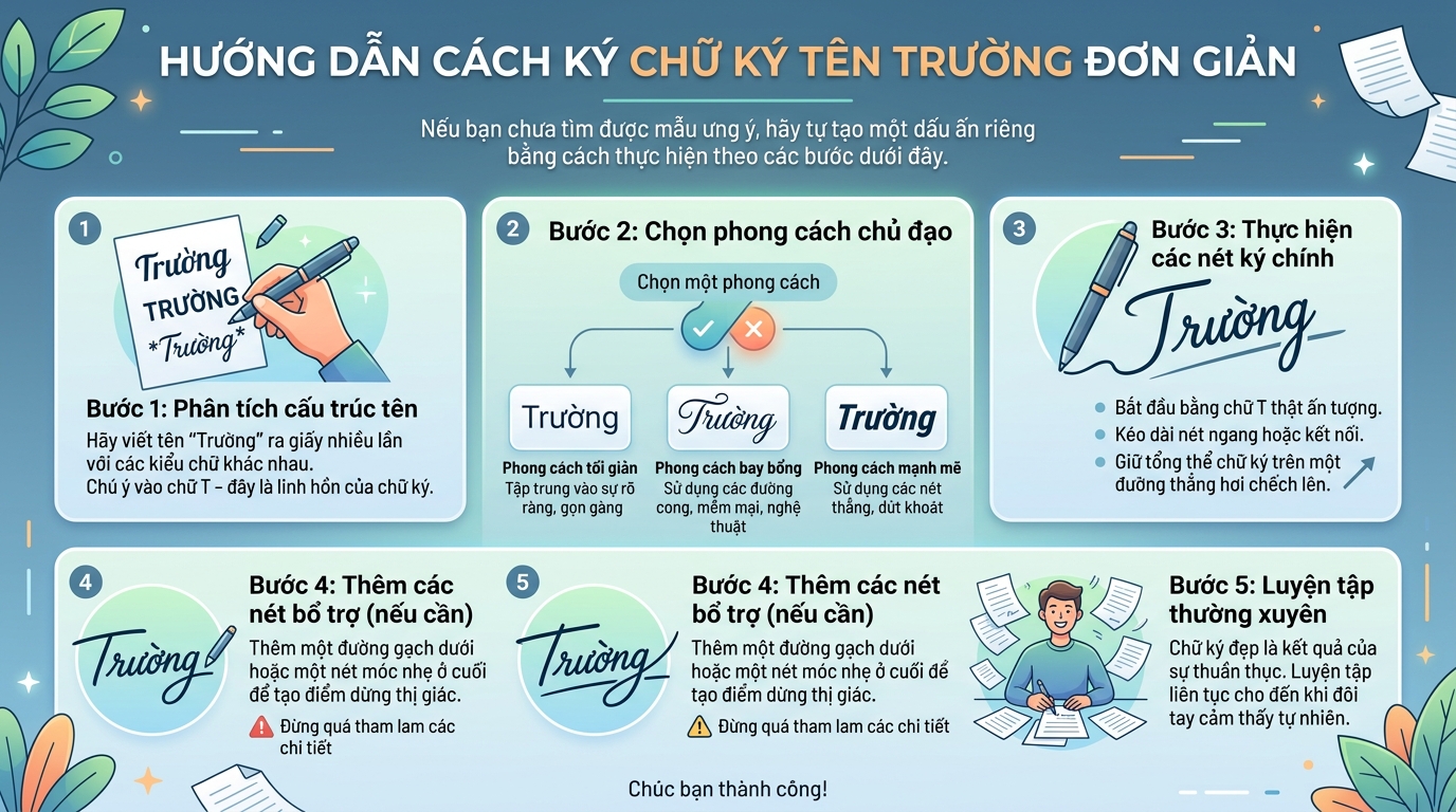cách ký chữ ký tên trường