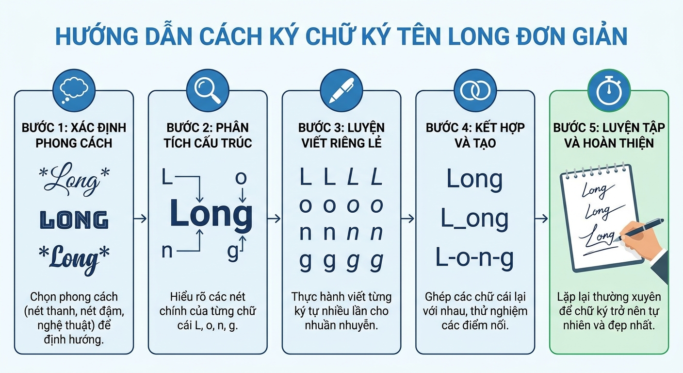 cách ký chữ long