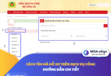 cách tìm mã hồ sơ trên dịch vụ công