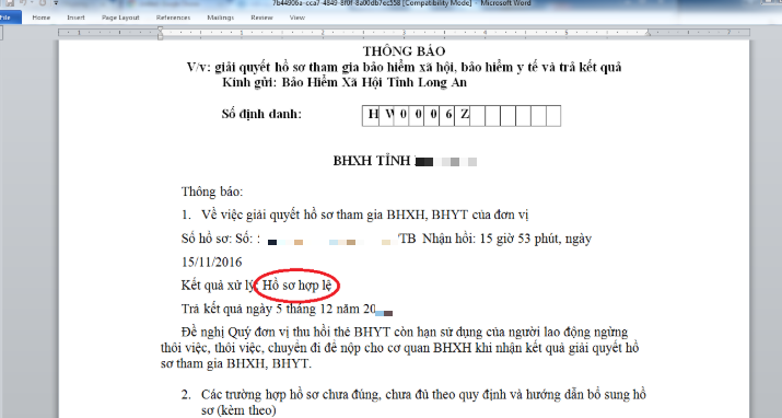 chi tiết hồ sơ