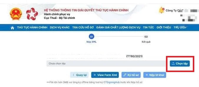 chọn tệp