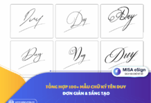 chữ ký tên Duy