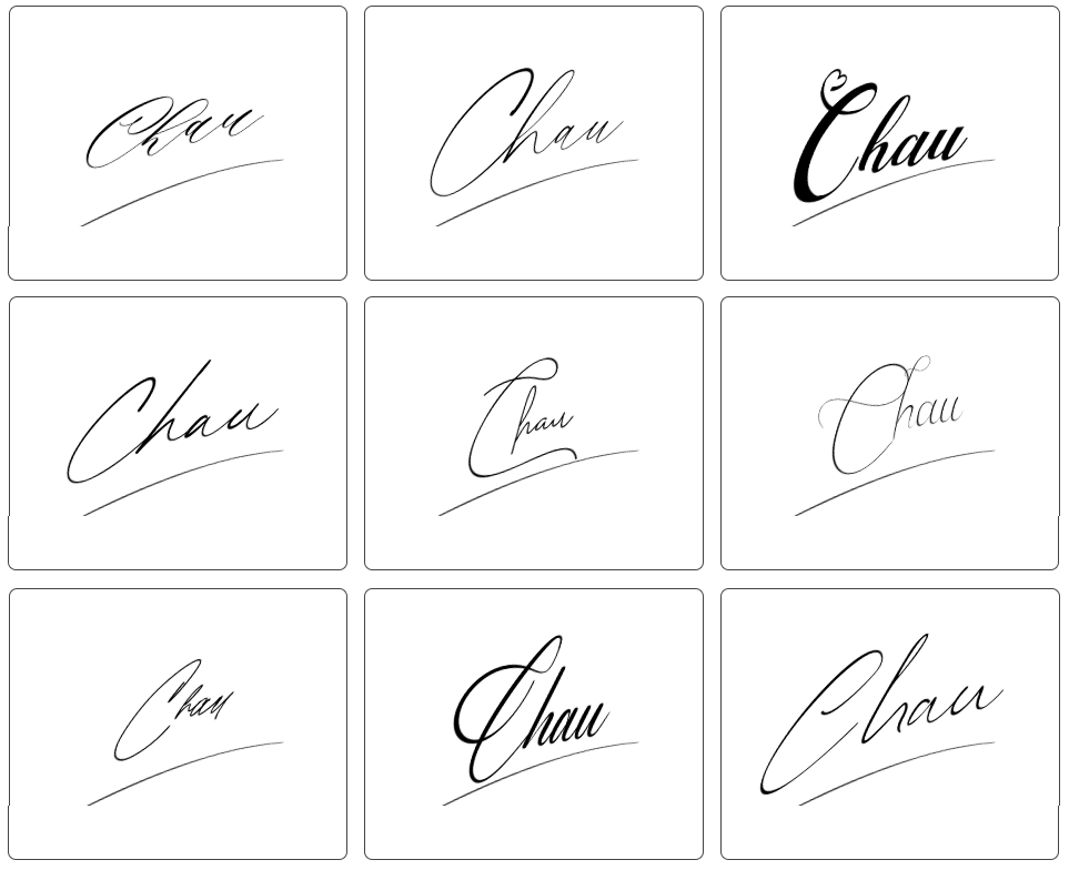 mẫu chữ ký tên châu đẹp nhất