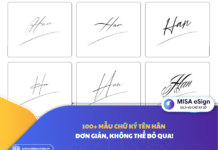 chữ ký tên Hân