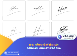 chữ ký tên Hân