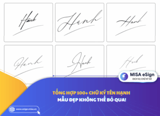 chữ ký tên Hạnh