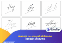 chữ ký tên hồng