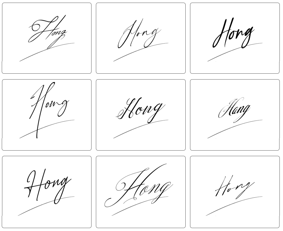 chữ ký đẹp tên hồng