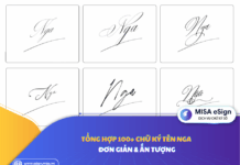 chữ ký tên nga