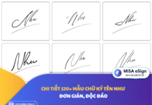 chữ ký tên như