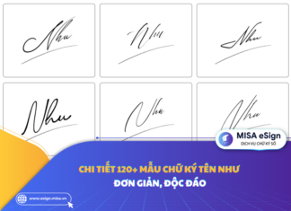 chữ ký tên như