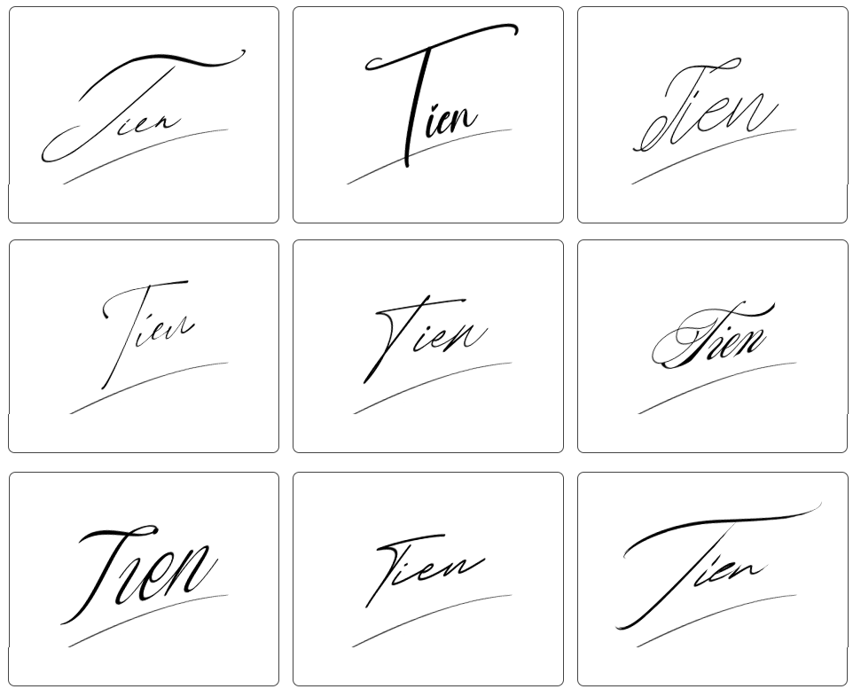 chữ ký tên tiến đẹp