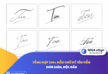chữ ký tên tiến
