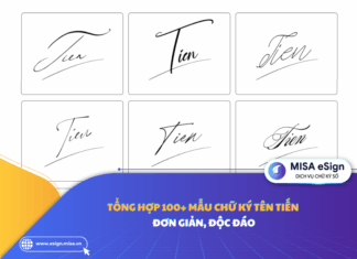 Tổng hợp 100+ mẫu chữ ký tên Tiến đơn giản, độc đáo chữ ký tên tiến