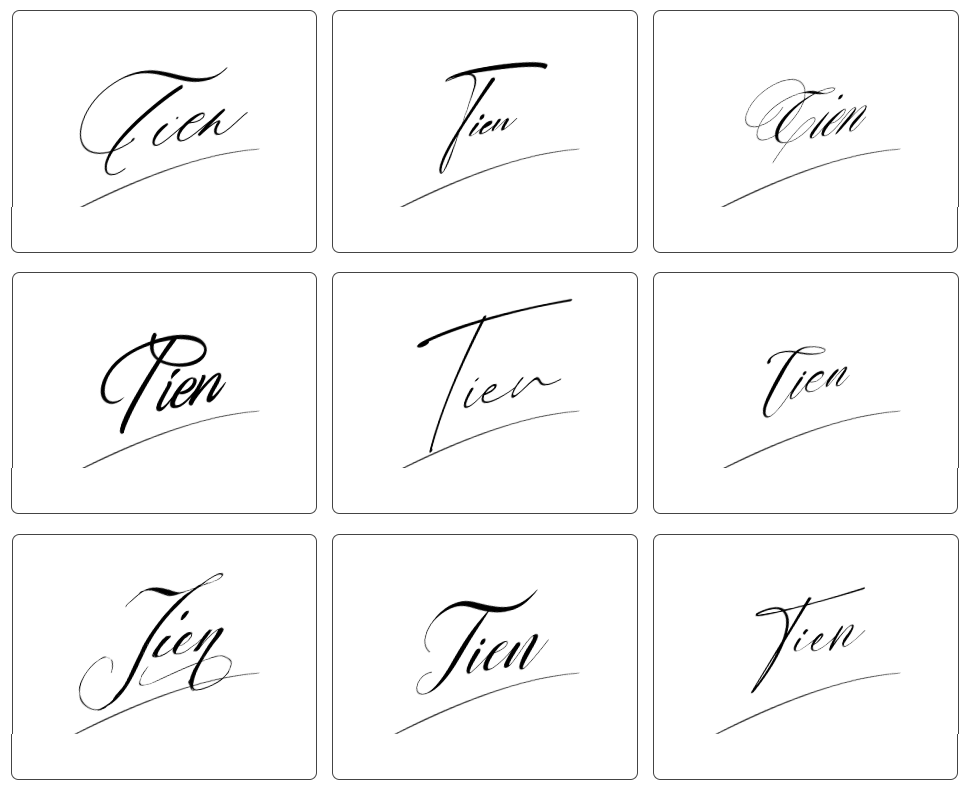chữ ký đẹp tên tiến