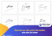 chữ ký tên trường