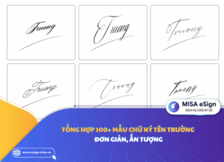 chữ ký tên trường