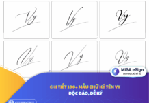 chữ ký tên vy