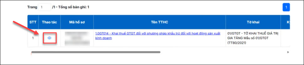 danh sách hồ sơ