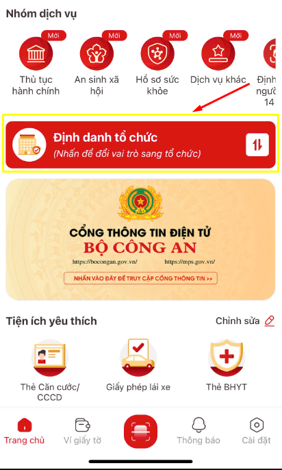 định danh tổ chức